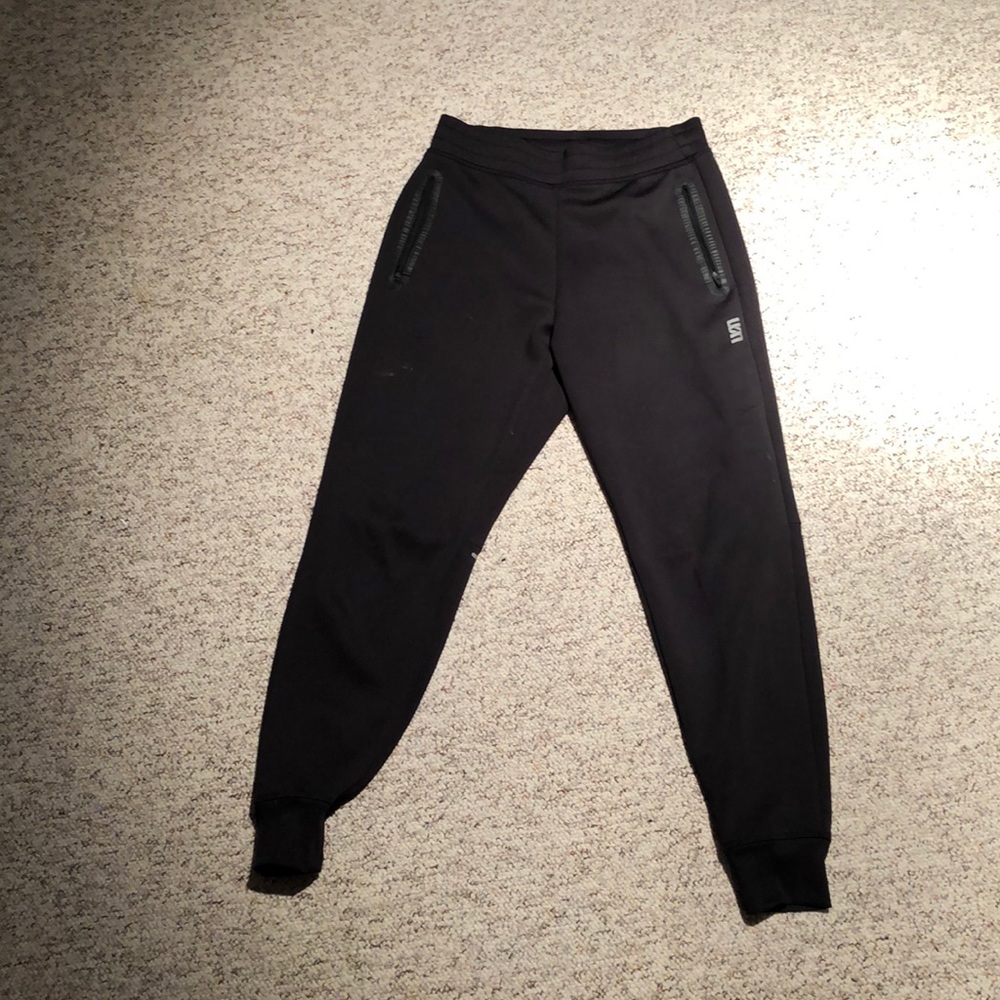 Men’s Black Jogger Pants with Zipper Pockets